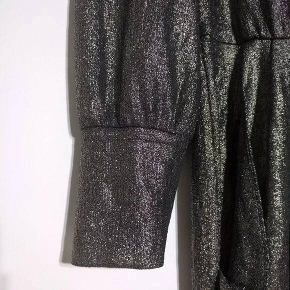 Donna Morgan Mini Shimmer Dress Womens 6 Gold Fitting Cocktail Party Evening - Picture 8 of 12